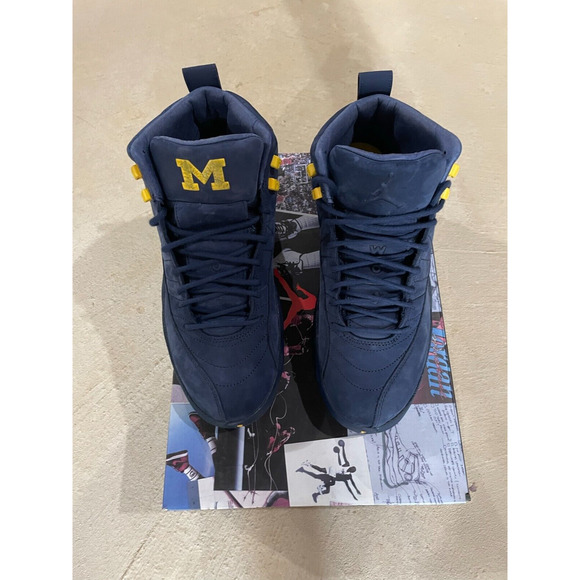 Size 10.5 Jordan 12 Retro Pe Michigan Psny Navy Maize Style AA1233-808572 main image 5
